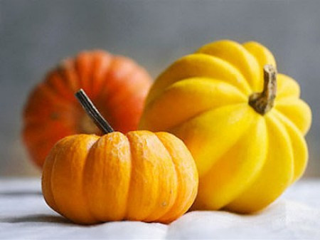 Bí ngô. Nghiên cứu gần đây cho thấy, bí ngô giàu hàm lượng sắt và kẽm, kẽm trực tiếp ảnh hưởng tới chức năng thành thục của hồng cầu; chất sắt lại là nguyên tố vi lượng cơ bản tạo ra hemoglobin giúp bổ sung lượng máu cho cơ thể, giúp mẹ bầu tránh được bệnh thiếu máu.