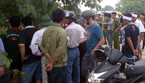 Cơ quan công an đến hiện trường.