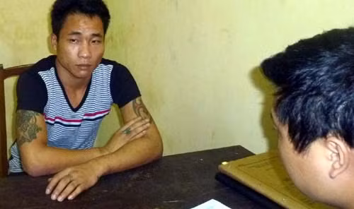 Đối tượng Điệu tại cơ quan điều tra.