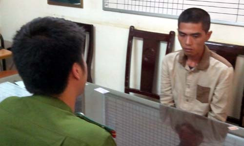 Đối tượng Đăng tại cơ quan điều tra.