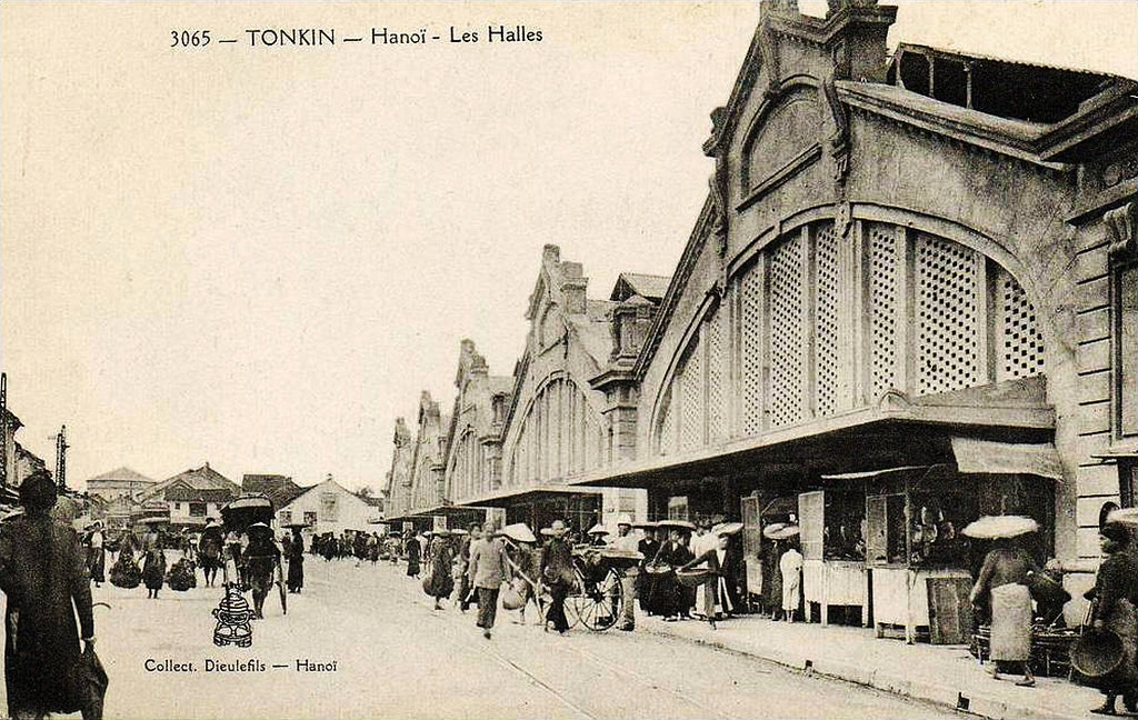 Chợ Đồng Xuân ở Hà Nội, khu chợ lớn nhất xứ Bắc Kỳ xưa. Ảnh tư liệu.