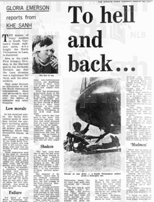 Bài “Cuộc dạo chơi xuống địa ngục” đăng trên tờ The Straits Times, ngày 30/3/1971.