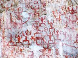 Hình vẽ phản ánh võ công ngàn năm trên vách đá Hoa Sơn, Quảng Tây. Nguồn: Chinaculture.org.