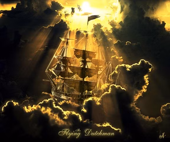 Viên hoa tiêu của con tàu đã kể lại: "Tôi thấy con tàu sáng rực một màu đỏ, đứng im lìm trong sóng biển rất mạnh". Sau đó vài ngày, viên hoa tiêu đã ngã từ cột buồm xuống biển và mất mạng.