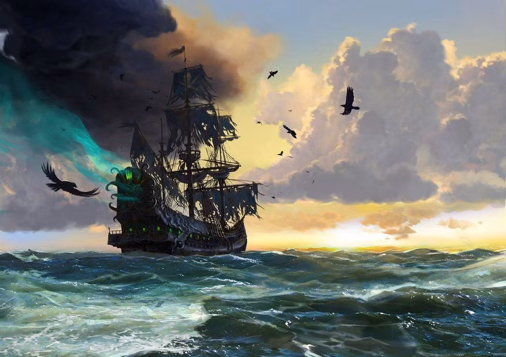 Lại có người cho biết con tàu chỉ xuất hiện vào những lúc có bão. Khi ấy, bóng ma trắng của vị thuyền trưởng, nổi bật với đôi mắt đỏ, cùng tiếng gào thét của đám thủy thủ khiến ai chứng kiến cũng phải lạnh người.