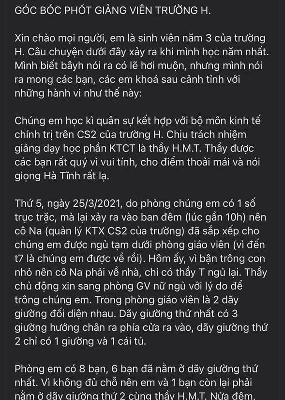 Xon xao nu sinh to bi giang vien quay roi tinh duc