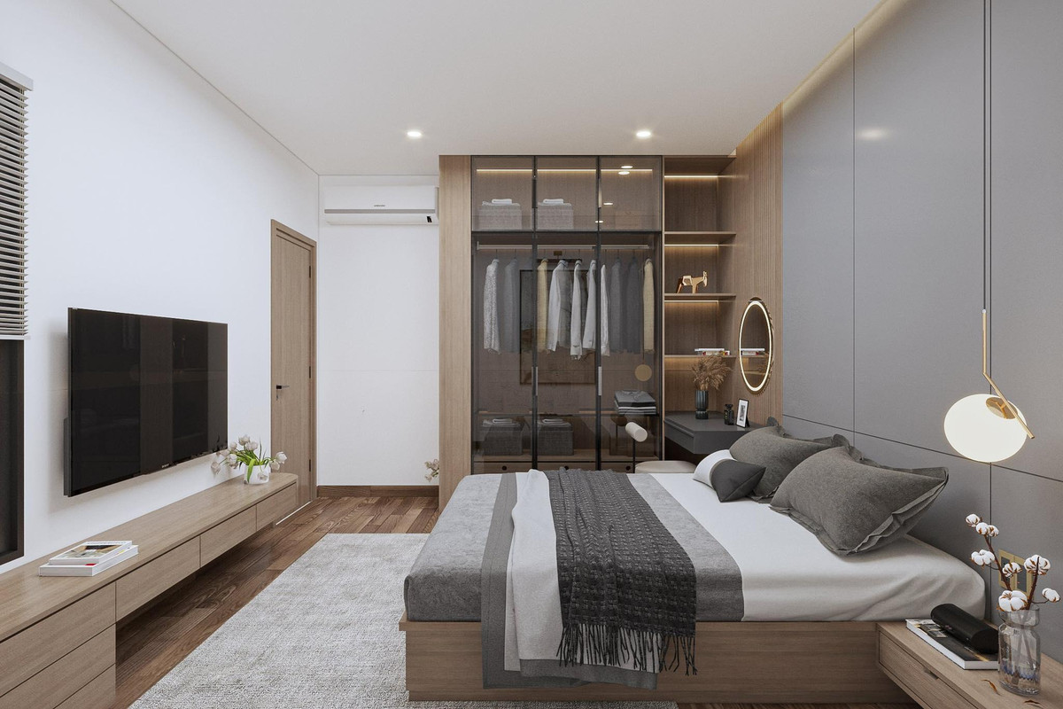 Gia chủ là người tinh tế, yêu cái đẹp và đề cao sự đơn giản nên ngôi nhà sử dụng nhiều vật liệu tự nhiên như gỗ, đá.