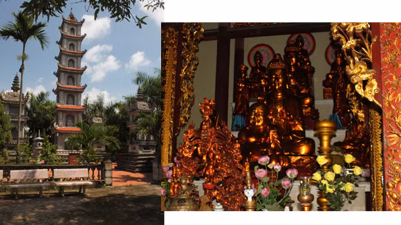 Tượng vàng theo tương truyền ở chùa Sùng Bảo.