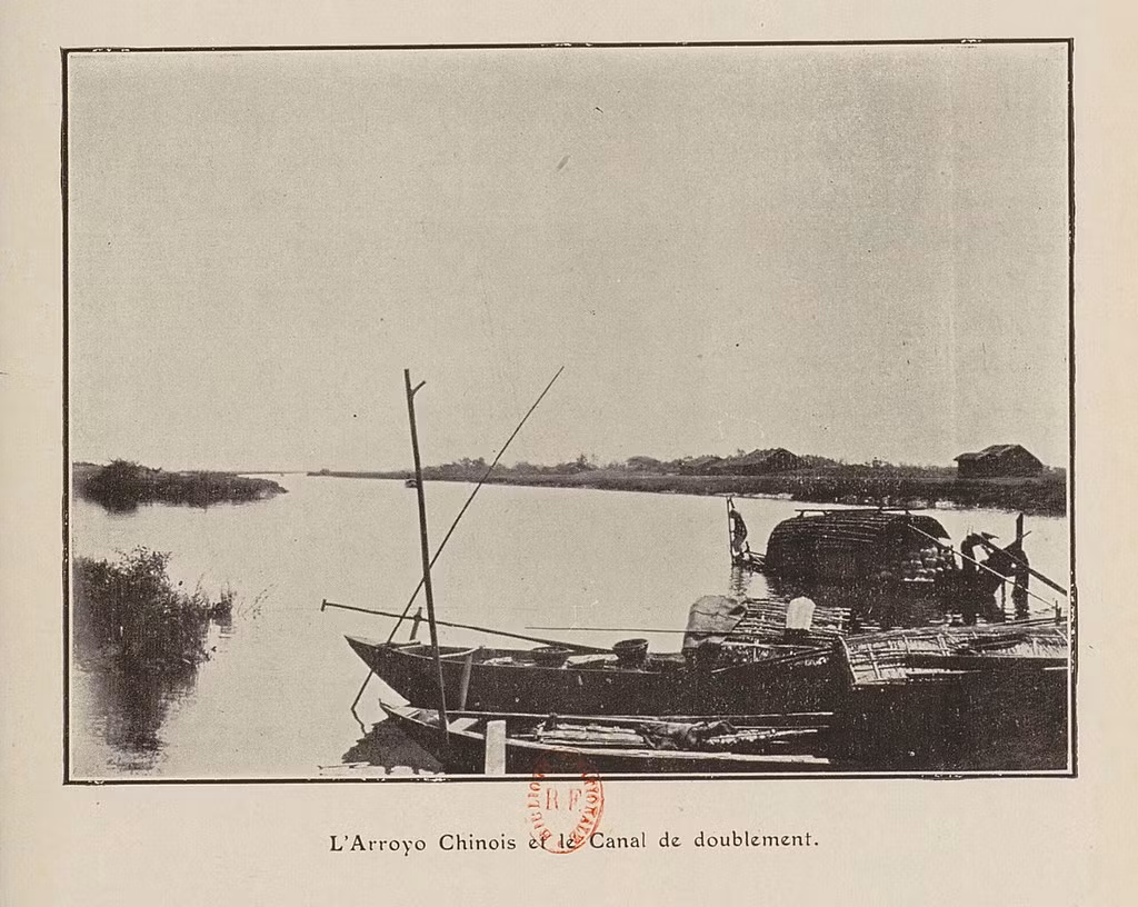 Quang cảnh ở ngã ba kênh Tàu Hủ và kênh Đôi.