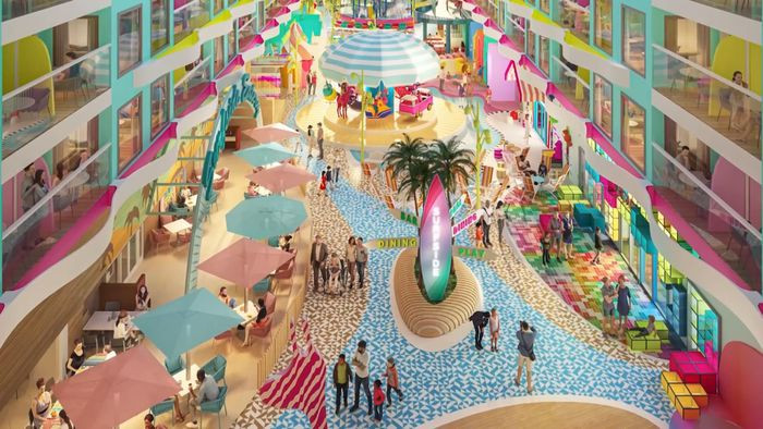 Du thuyền sang trọng có 8 khu phố, mỗi khu cung cấp trải nghiệm giải trí và lựa chọn ăn uống riêng biệt