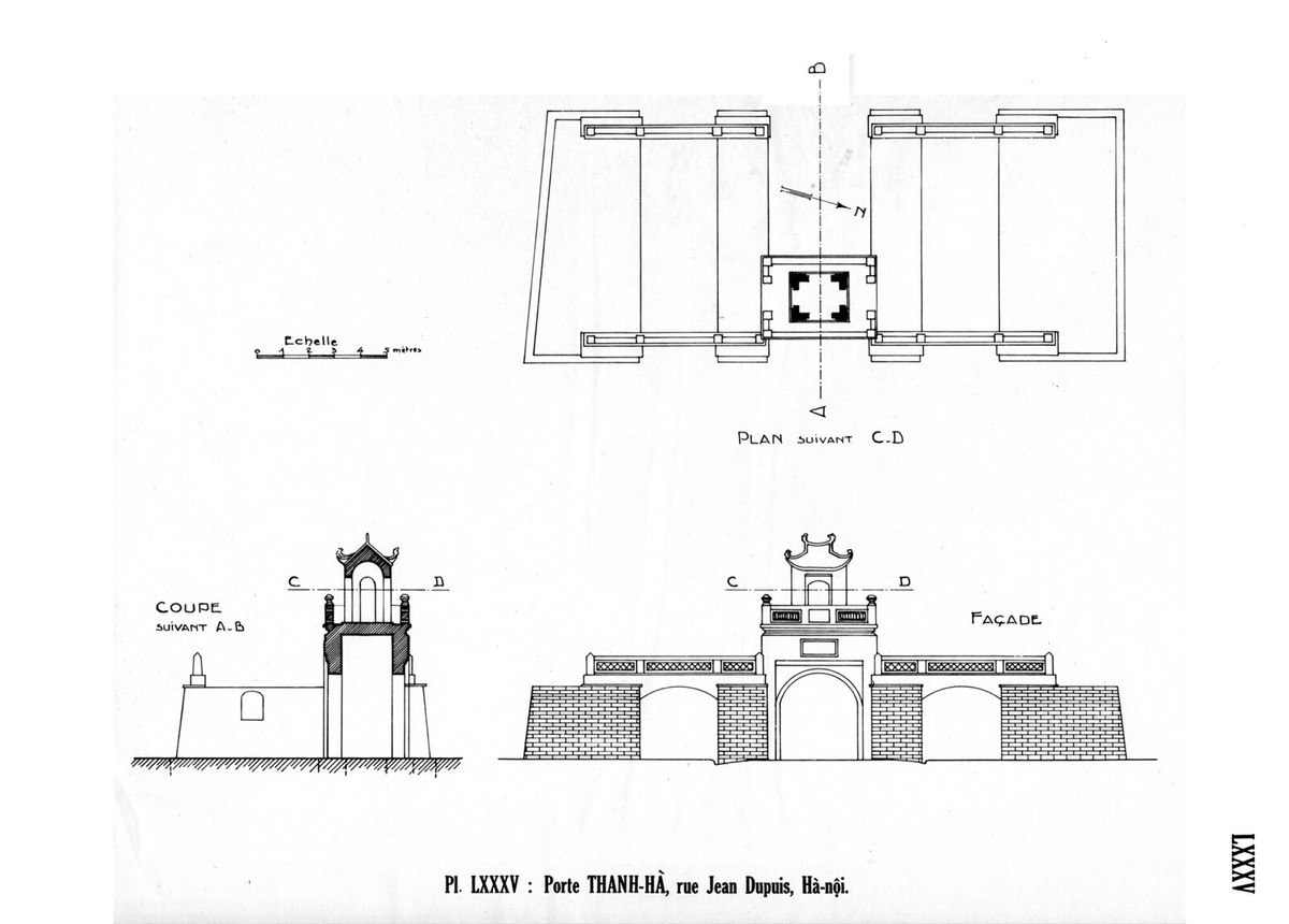 Cửa ô Thanh Hà trên phố Jean Dupuis, tức Ô Quan Chưởng ở phố Hàng Chiếu, Hà Nội.