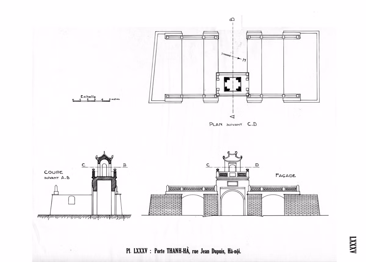 Cửa ô Thanh Hà trên phố Jean Dupuis, tức Ô Quan Chưởng ở phố Hàng Chiếu, Hà Nội.