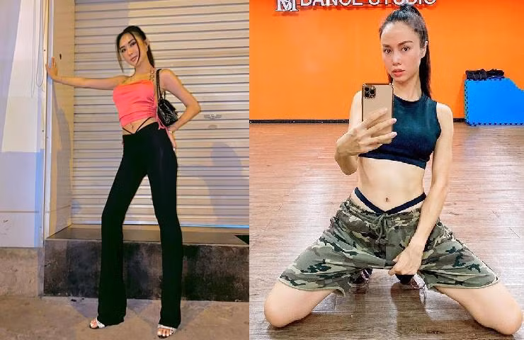 Vũ Ngọc Anh cùng Tường Linh cũng lăng-xê xu hướng để lộ cạp nội y.