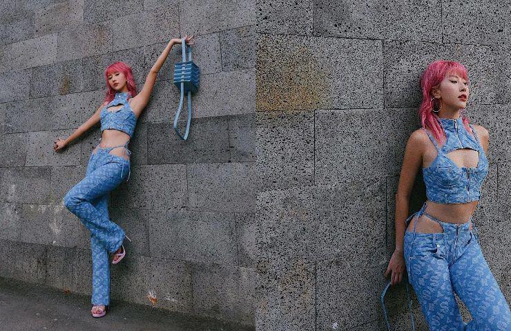 Quỳnh Anh Shyn cá tính với set đồ hở cả mạng sườn.