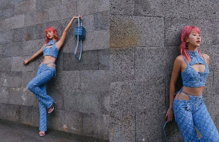 Quỳnh Anh Shyn cá tính với set đồ hở cả mạng sườn.