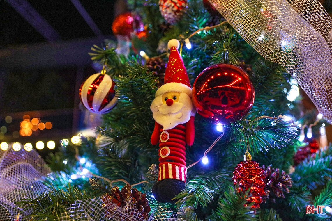 Những quả thông, ông già Noel... mang đến sắc màu Giáng sinh rực rỡ.