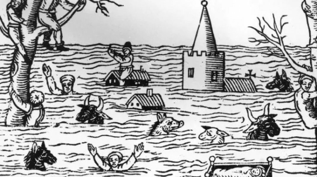 Trận lụt tồi tệ nhất nước Anh cướp đi khoảng 2.000 sinh mạng: Trận đại hồng thủy bắt đầu vào sáng 30/1/1607 khi một làn sóng biển lớn tràn vào đất liền khoảng 500 km2 ở phía tây nam nước Anh và xứ Wales, nhấn chìm hoàn toàn ít nhất 20 ngôi làng, biến ngọn đồi nổi tiếng tại Glastonbury Tor thành đảo trong một thời gian.