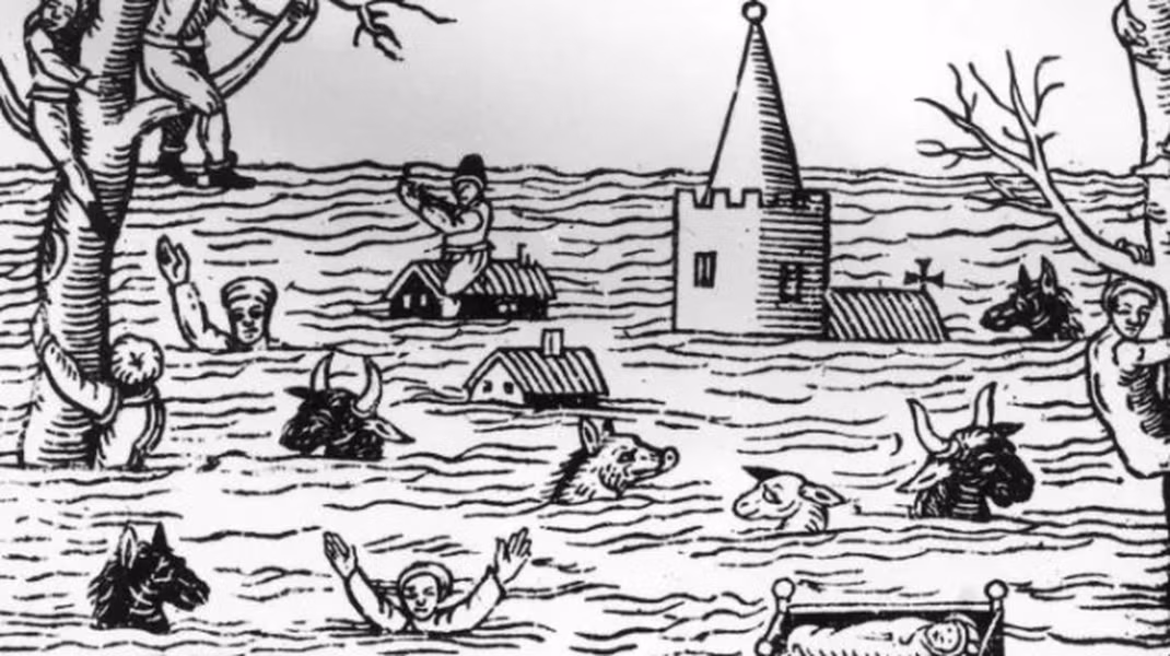 Trận lụt tồi tệ nhất nước Anh cướp đi khoảng 2.000 sinh mạng: Trận đại hồng thủy bắt đầu vào sáng 30/1/1607 khi một làn sóng biển lớn tràn vào đất liền khoảng 500 km2 ở phía tây nam nước Anh và xứ Wales, nhấn chìm hoàn toàn ít nhất 20 ngôi làng, biến ngọn đồi nổi tiếng tại Glastonbury Tor thành đảo trong một thời gian.