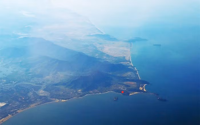 Vị trí an táng nhìn từ vệ tinh 