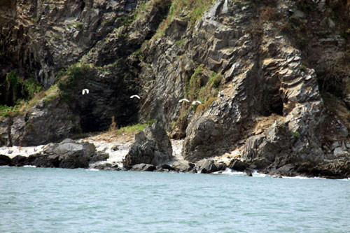 Những mỏm đá nhô ra biển