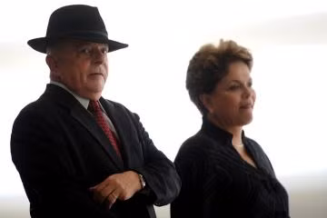Cưụ Tổng thống Brazil Luiz Inacio Lula da Silva (trái) và nữ Tổng thống Dilma Rousseff.