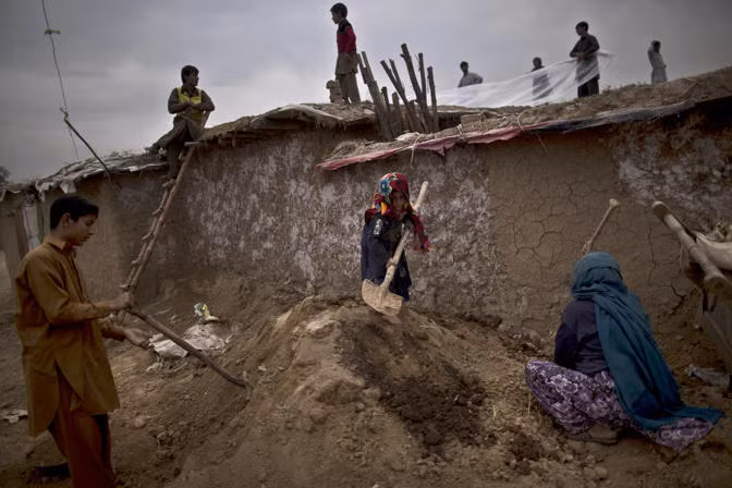 Dù còn rất bé nhưng các em nhỏ ở Pakistan đã phải làm nhiều công việc nặng nhọc để phụ giúp cha mẹ.