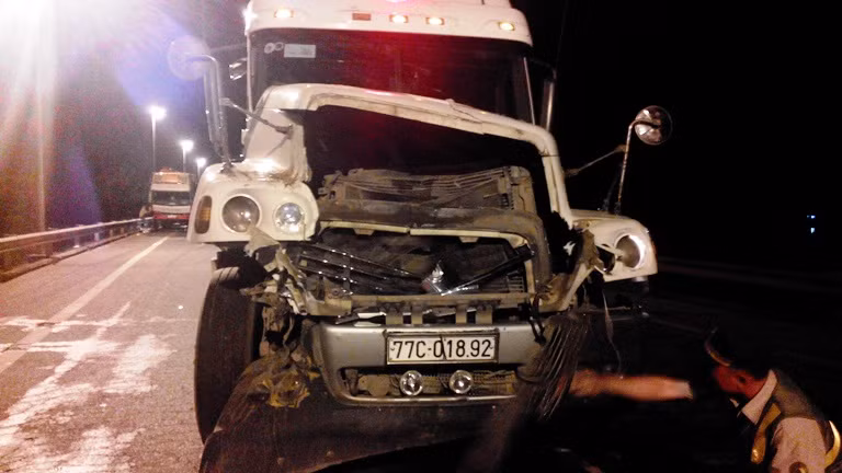 Hiện trường vụ tai nạn.