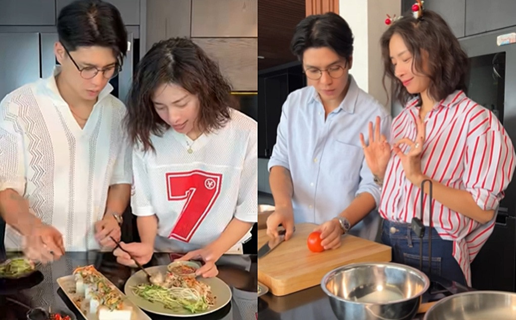 Thời gian qua, Ngô Thanh Vân ăn chay, theo đuổi chế độ dinh dưỡng lành mạnh cho cơ thể. Ông xã chuẩn bị những món ăn nhiều vitamin, chất xơ, đạm thực vật cho cô mỗi ngày. Thi thoảng, Huy Trần cũng trổ tài những món hấp dẫn như bún riêu chay, bún chả chay, bánh đúc chay... để chiều vợ.