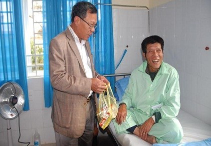 Ông Phạm Xuân Đăng tại bệnh viện.