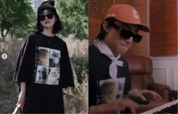 Hải Tú thường xuất hiện với những bộ trang phục được Sơn Tùng diện trước đó.