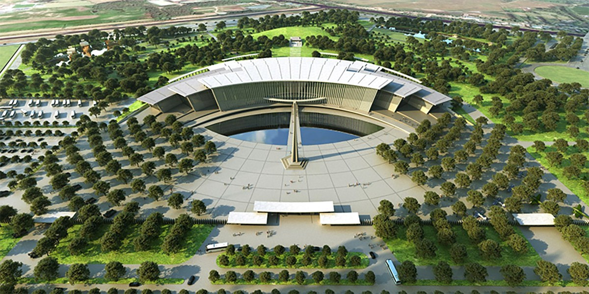 Phối cảnh 3D của Bảo tàng Lịch sử Quân sự Việt Nam sau khi được hoàn thành.