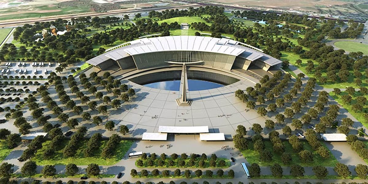 Phối cảnh 3D của Bảo tàng Lịch sử Quân sự Việt Nam sau khi được hoàn thành.