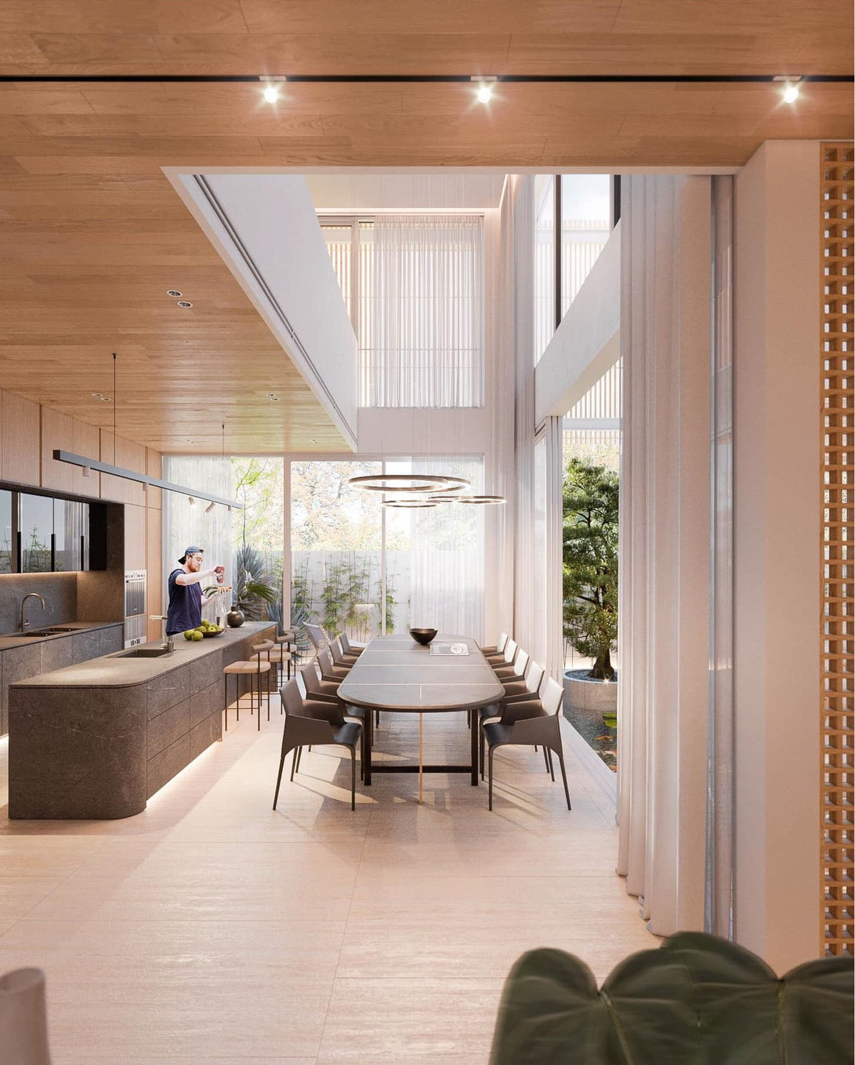 Nha pho hien dai dung ho ca Koi dieu hoa khong khi mat lanh-Hinh-9