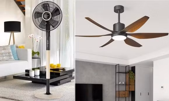 Mua he dung quat cay hay quat tran se tiet kiem dien hon?