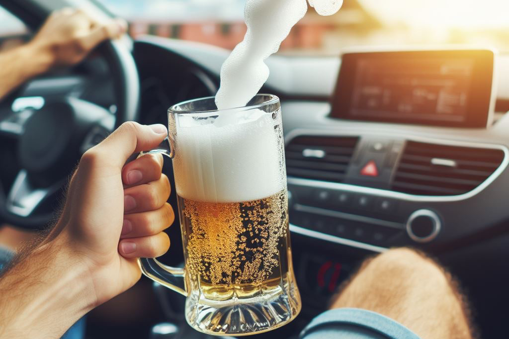 Uong bia khong con nguy co bi thoi phat khi lai xe?