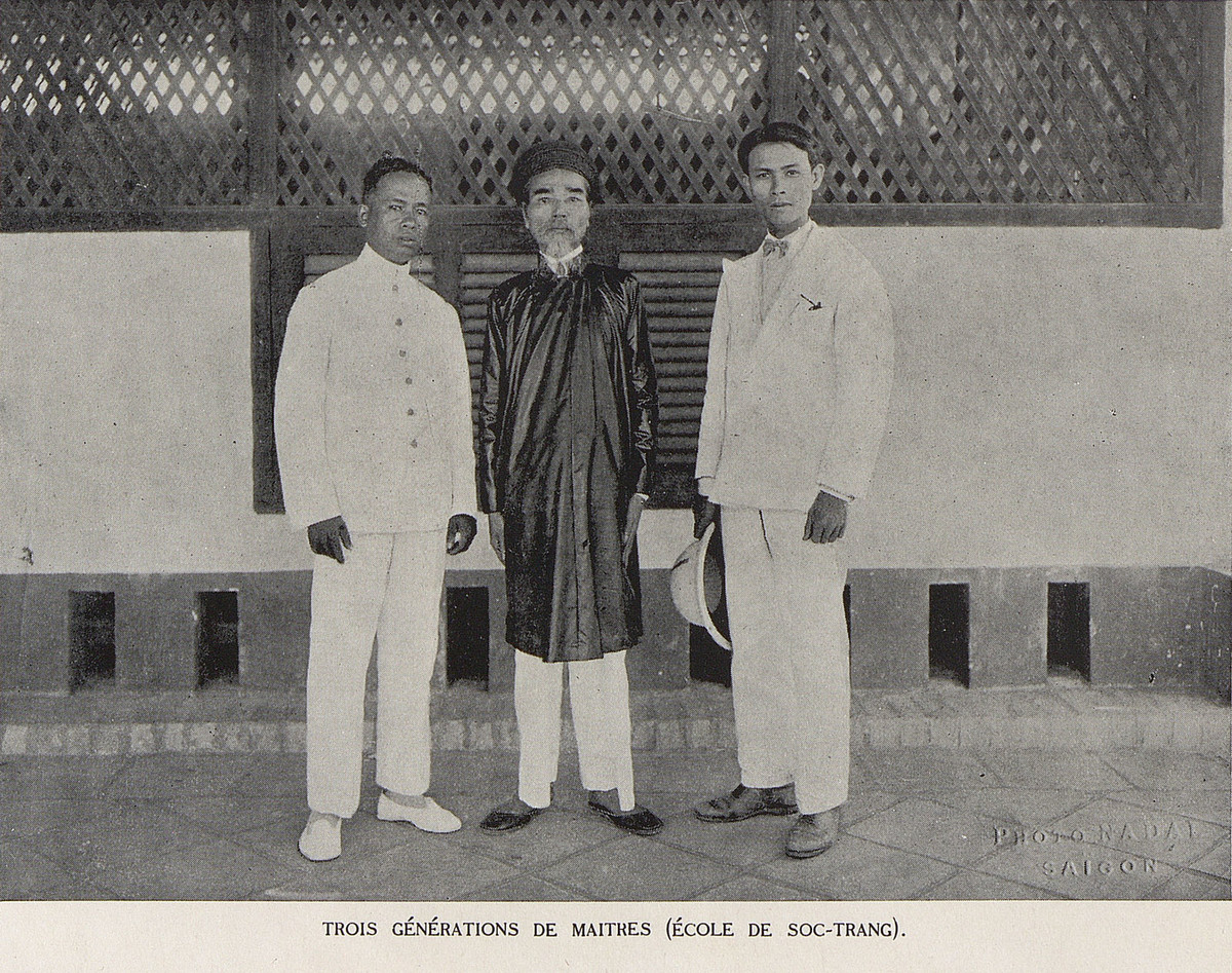 Ba thế hệ hiệu trưởng của một ngôi trường ở Sóc Trăng.