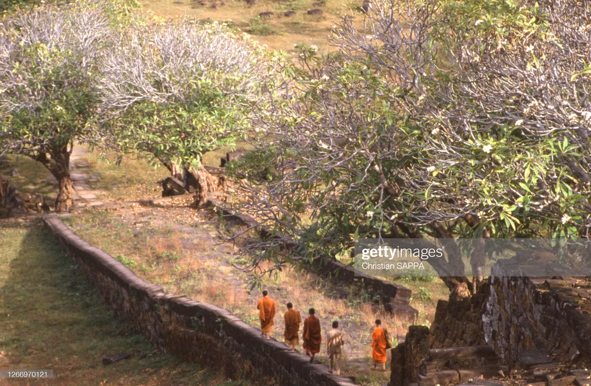 Khung cảnh hoang sơ ở Wat Phou, ngôi chùa nổi tiếng ở Nam Lào.