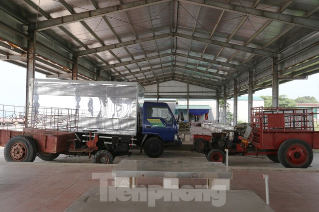 Sau khi hoàn thành, nhà phân loại hải sản trở thành nơi đậu xe và...