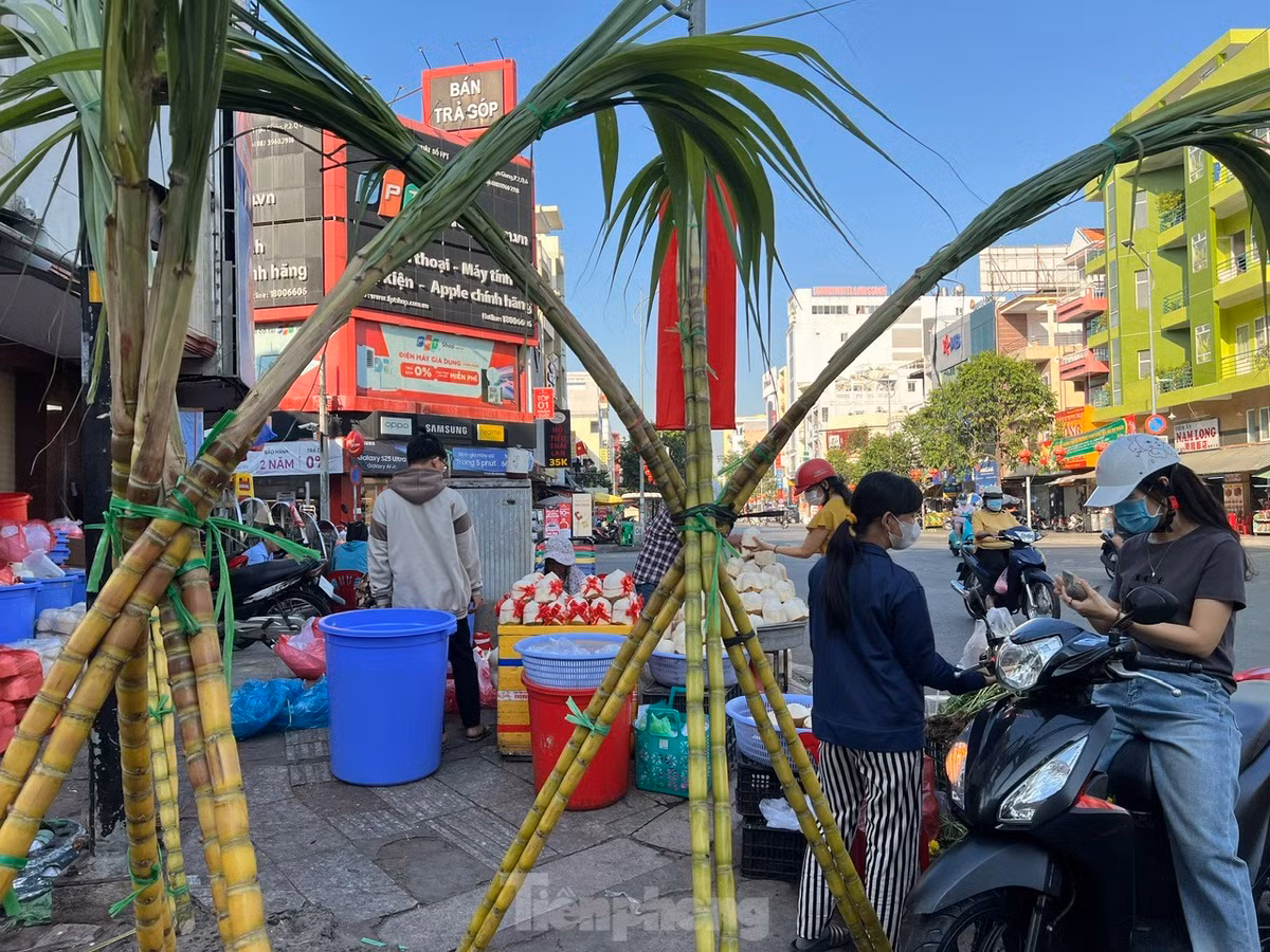 Phong tục mua mía vàng nhộn nhịp trong ngày mùng 8 tháng Giêng