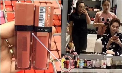 Dòng son Ngọc Trinh sử dụng ngoài thị trường chỉ có giá vài trăm nghìn đồng.