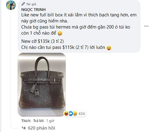 Túi Hermes thanh lý giá 2,7 tỷ đồng.