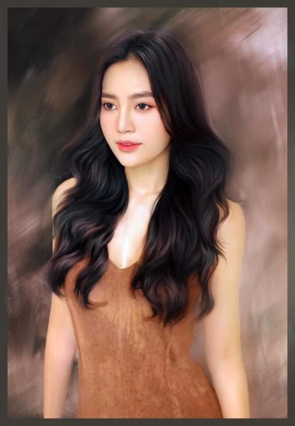 Ninh Dương Lan Ngọc khoe ảnh được fan vẽ tặng.