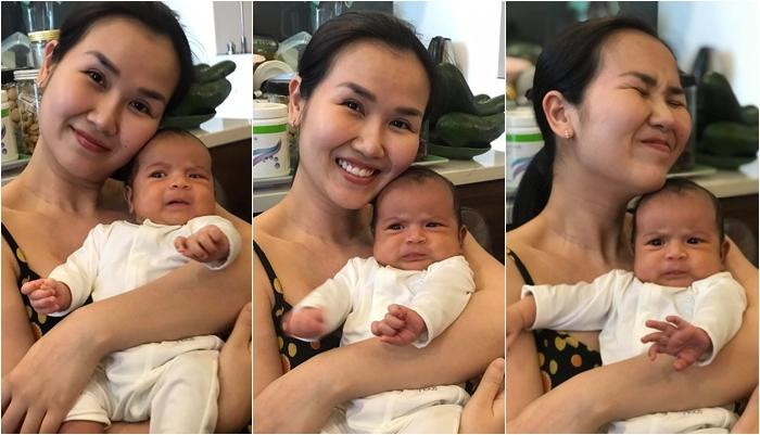 Bộ ảnh "mẹ con đoàn kết" của nữ ca sĩ và con gái.