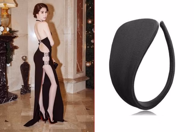 Nếu không có thứ phụ kiện thần kỳ này thì chân dài Trà Vinh đã không tự tin diện các loại đầm cut-out khủng khiếp thế kia.