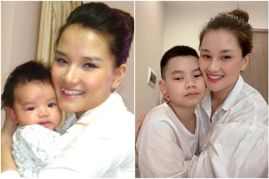 BTV Huyền Châu và con trai sau 11 năm.