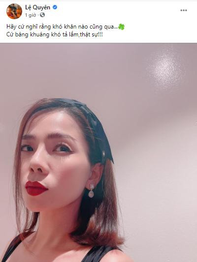 Lệ Quyên liên tục chỉnh sửa bài đăng, hiện "chốt" bằng một khoảnh khắc selfie.