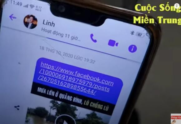 Mot nguoi dan mien Trung tung tin nhan 