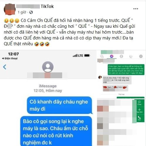 Bi to bom hang, Hong Que mia mai TikToker lon tuoi 