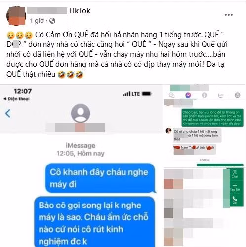 Bi to bom hang, Hong Que mia mai TikToker lon tuoi 