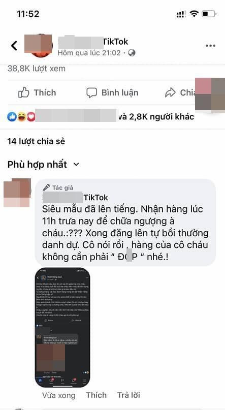 Bi to bom hang, Hong Que mia mai TikToker lon tuoi 